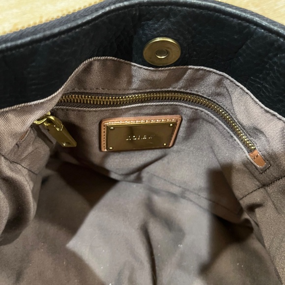 J. Crew Biennial Hobo Crossbody Handbag in Black Pebbled Leather - Picture 7 of 10